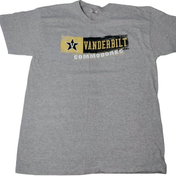Vanderbilt Commodores Gildan Heavy Cotton Men's T Shirt Size L Gray Collegiate - Picture 1 of 6